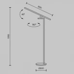 Торшер Maytoni Emphaty MOD363FL-L14B3K (LED, 220V, датчик движения)
