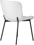 Стул обеденный Dobrin MILO (черные ножки, белый букле (UF992-01))
