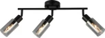 Настенно-потолочный спот на штанге Escada Sector 10172/3A Chrome 3x40Вт E14, металл/стекло, черный/дымчатый (220V)
