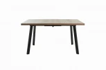 Стол Аврора Осло 140, Дуб гудзон шоколадный, Шамони/Чёрный