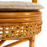 Комплект "PELANGI" 02/15 ( стол со стеклом + 4 кресла ) [без подушек] Honey (мед) (ротанг)