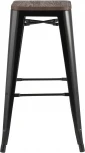 Стул барный Stool Group TOLIX WOOD черный глянцевый УТ000001194