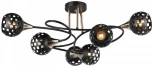 Потолочная люстра на штанге Imex MD.19074-6-S-BK+FGD