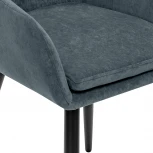 Стул с подлокотниками Слим, каркас Черный, велюр Темно-зеленый 2500000186004 Leset