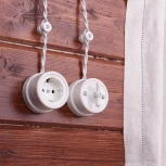 Розетка с заземлением (белый) Ретро Werkel W5671001 (a051312)