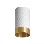 Точечный светильник накладной Wolta WSL-GU10/09WG под лампу GU10 Белый / Золотой LINEA