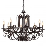 Подвесная люстра Vitaluce V1100/8 (220V, ковка, на цепи, свеча)
