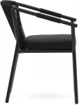 Xelida Садовый стул из алюминия и черного шнура La Forma (ex Julia Grup) арт.157315