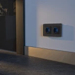 Розетка с подсветкой (черный) Werkel W1171408 (a054523)