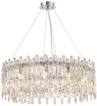 Подвесная люстра большая Legacy 2158/09/12P Stilfort (220V, хрусталь, подвески, на тросе, круглые)