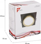 Встраиваемый точечный светильник Reluce 53005-9.0-001LD GX53 BK+GD (220V)