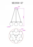 Подвесной светильник MyFar Edith MR2090-6P (220V, на проводе, шарики)