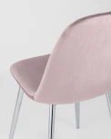 Стул Stool Group Валенсия велюр розовый хромированные ножки УТ000004241