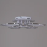 Потолочная люстра светодиодная на штанге с пультом Reluce 09812-3.3-3+3A WH (RGB) (220V, кольцо)