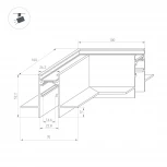 Коннектор угловой MAG-ORIENT-CON-2652-FDW-L90 (WH) (Arlight, IP20 Металл) 035808