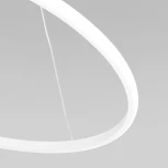 Умный подвесной светильник Eurosvet Collars 90264/1 белый (регулировка яркости, LED, 220V, пульт управления, на тросе, кольцо)