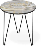 Столик журнальный Sheffilton SHT-CT27 золотистый пепел/черный муар от фабрики Sheffilton