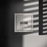 Розетка двойная Ethernet RJ-45 (кашемир) Voltum S70 VLS060203