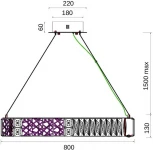Подвесная люстра Fluorite Ravissement FL1068-8P (LED, 220V, хрусталь, на тросе, круглые)
