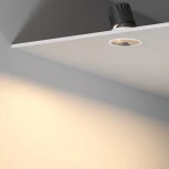 Встраиваемый светодиодный светильник Elektrostandard Inlin 25090/LED 10W 3000K белый/хром Inline (220V, круглые)