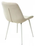 Обеденный стул M-City ХОФМАН, цвет бежевый #H06, велюр / белый каркас 4 шт./1 к