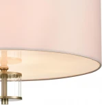 Потолочная люстра на штанге Lumion Damona 8109/5C латунь титаниум/бежевый, металл/текстиль/стекло E14 5*40W 220V (круглые)