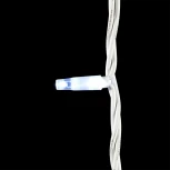 Гирлянда Нить 10м Белая с Мерцанием Белого Диода 220В, 75 LED, Провод Белый Каучук, IP65