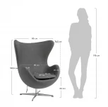 Кресло EGG CHAIR зеленый, искусственная замша Bradex Home FR 0644