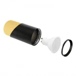 Точечный светильник накладной Wolta WSL-GU10/06BG под лампу GU10 Черный / Золотой DOLCE