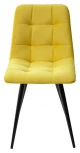 Стул CHILLI-Q желтый #H19, велюр / черный каркас, 4 шт/ 1 к