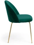 Обеденный стул La Forma (ex Julia Grup) Ivonne (Золотой,Зеленый/ Сталь,Фанера,Пена,Металл)