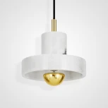 Подвесной светильник Stone Pendant White ImperiumLoft Marble01 (101775-26) (220V, на проводе, круглые)
