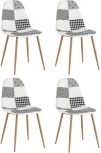 Стул Валенсия SN пэчворк черно-белый 4 шт Stool Group (арт.УТ000037337)