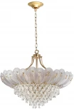 Подвесная люстра Odeon Light Paroti 5048/16 золото/прозрачный/янтарный/металл/хрусталь/стекло E14 16*40W (220V, подвески, на цепи)