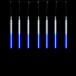 Гирлянда Тающие Сосульки 10шт по 80см, 24В, 720 Бело-Синих Светодиодов, Провод Черный ПВХ, IP55