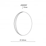 Настенно-потолочный светильник Sonex Ringo 7625/ELN пластик/белый/серебристый LED 76Вт 3000/4000/6000K D500 IP43