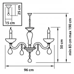 Подвесная люстра Osgona Artifici 719108