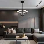 Потолочная люстра на штанге Eurosvet Fungo 50388 LED черный (220V)