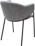 Стул M-City ДИЛЛ, цвет RAIN 17 серый, велюр / черный каркас