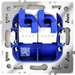 Розетка двойная Ethernet RJ-45 (сталь) Voltum S70 VLS060205