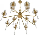Подвесная люстра Lumion Suana 8319/12 шампань/прозрачный, металл/хрусталь E14 12*40W 220V (на цепи, подсвечник, свеча)