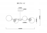 Потолочная люстра на штанге MyFar Easy MR1761-4C (220V)