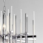Подвесная люстра Wi-Fi Bogate's Allure 355/6 Smart хром (220V, управление смартфоном, голосовое управление, умный дом - Minimir Home, Алиса, Маруся, Салют, на цепи)