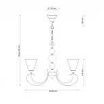 Подвесная люстра Lucia Tucci Mandoria 099.3 (220V, на цепи, ленточки)