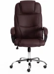 Кресло BERGAMO хром (22) кож/зам, коричневый, 36-36 Tetchair 19369
