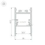 Профиль SL-COMFORT-2542-2000 ANOD BLACK (Алюминий) 031729 Arlight SL-COMFORT