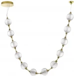 Подвесной светильник Odeon Light Crystal 5008/48L золотой/прозрачный/металл/акрил LED 48W (220V, шарики, бусы)