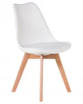 Стул обеденный JERRY SOFT (ножки светлый бук, цвет сиденья белый (W-02))