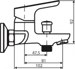 Смеситель Dorff Norma D1010008 для ванны с душем