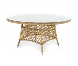 Плетеный круглый стол, диаметр 150 см, цвет соломенный 4SIS Эспрессо YH-T1661G-1